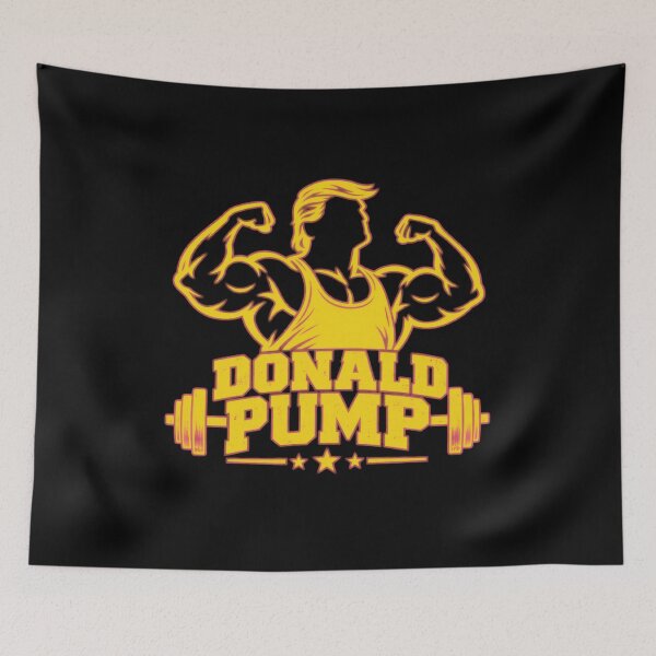 Item preview, Donald Pump – Buff Donald Trump Flexing Fitness Parody designed and sold by TEEJAMBOREE.