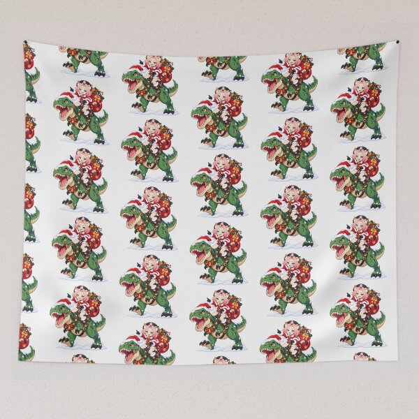 Item preview, Diona Genshin Impact Christmas T Rex Dinosaur Ride designed and sold by mildaclairmo.