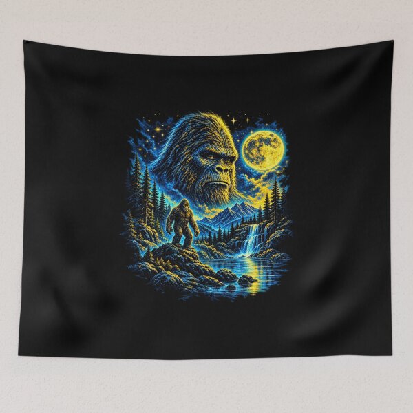 Item preview, Vintage Sasquatch Moon Wilderness Bigfoot Outdoor Adventure designed and sold by BigfeetLittlepaws.