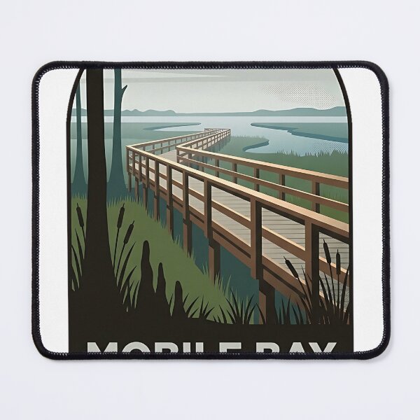 Item preview, Five Rivers Delta Mobile Bay Alabama Boardwalk Sticker designed and sold by DetourDgn.