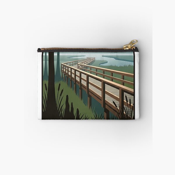 Item preview, Five Rivers Delta Mobile Bay Alabama Boardwalk Sticker designed and sold by DetourDgn.