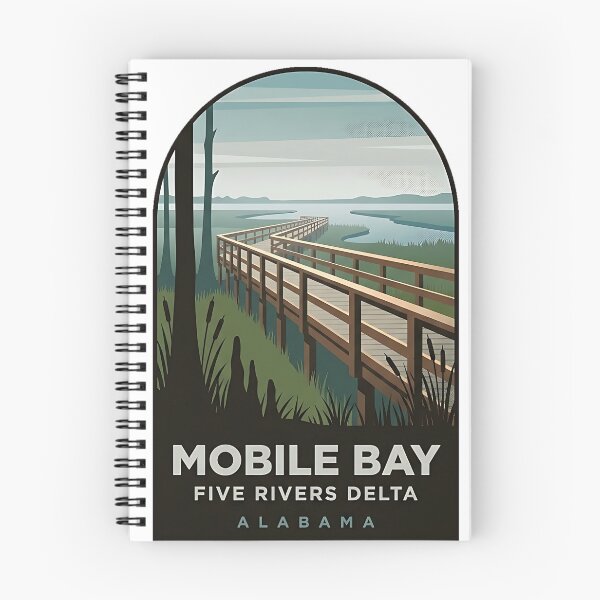 Item preview, Five Rivers Delta Mobile Bay Alabama Boardwalk Sticker designed and sold by DetourDgn.