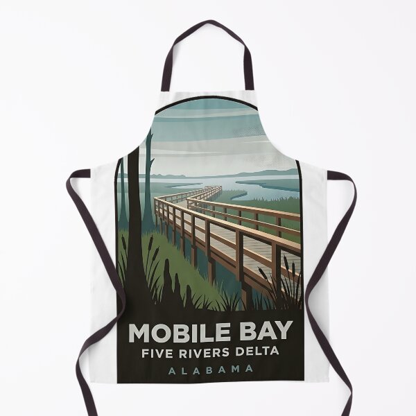 Item preview, Five Rivers Delta Mobile Bay Alabama Boardwalk Sticker designed and sold by DetourDgn.
