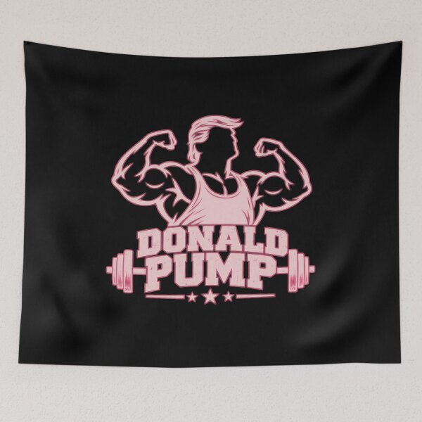 Item preview, Donald Pump – Buff Donald Trump Flexing Fitness Parody designed and sold by TEEJAMBOREE.