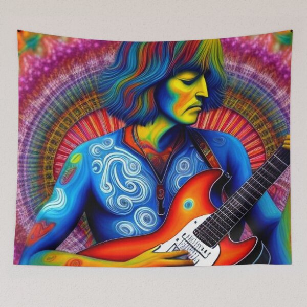 Item preview, Psychedelic Hippy Guitarist designed and sold by TheDarkWardrobe.