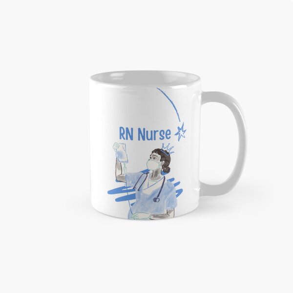 Item preview, RN Nurse Cute Blue Watercolor | Registered Nurse Medical | Nurse Life  Illustration | RN Nurse | Pediatric Nurse Blue | ICU Nurse Graduation Gift | Healthcare Worker   designed and sold by LitzoyGlobeArt.
