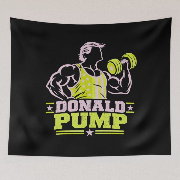 Item preview, Donald Pump – Buff Donald Trump Flexing Fitness Parody designed and sold by TEEJAMBOREE.
