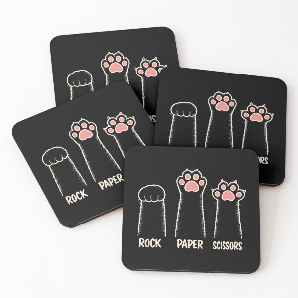 Item preview, Funny Cat Paws Rock Paper Scissors Cartoon Cat Lover Graphic designed and sold by MiALopezArt.