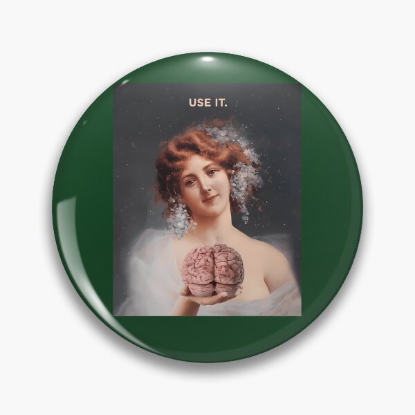 Item preview, Use Your Brain Funny Classical Art Parody 641 designed and sold by ForestHomeDe.