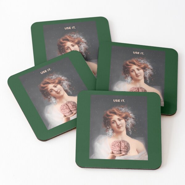 Item preview, Use Your Brain Funny Classical Art Parody 641 designed and sold by ForestHomeDe.