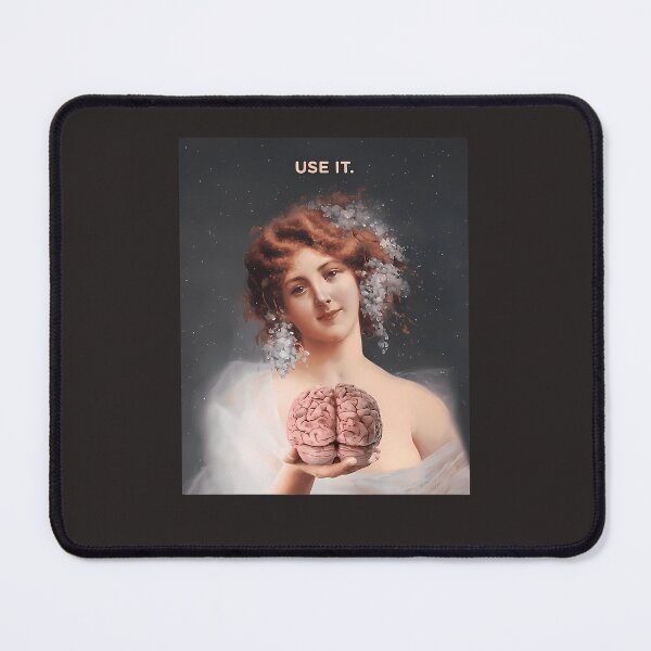 Item preview, Use Your Brain Funny Classical Art Parody 641 designed and sold by ForestHomeDe.