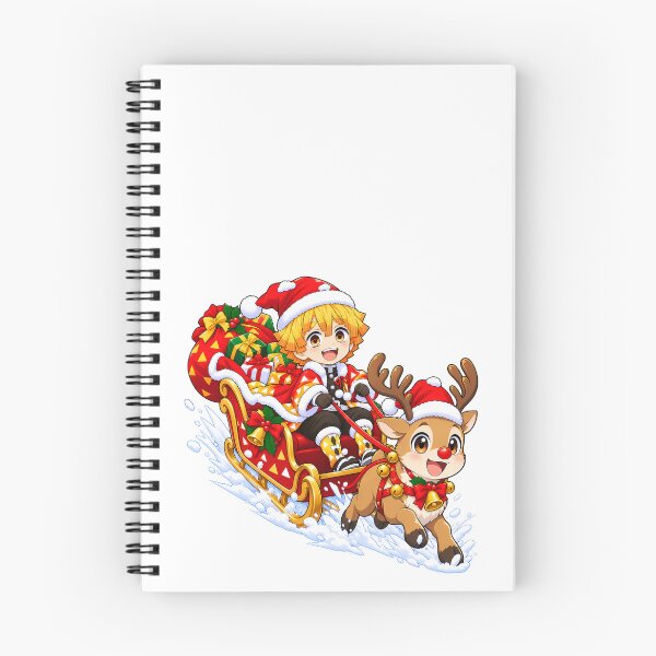 Item preview, Zenitsu Agatsuma Demon Slayer Christmas Sleigh Reindeer Delivery designed and sold by mildaclairmo.