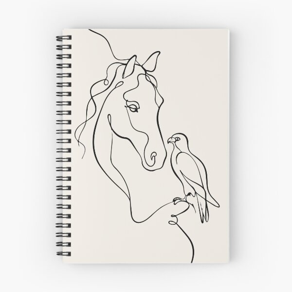 Item preview, Bird Line Drawing with Horse Head Line Art designed and sold by FemmePod.