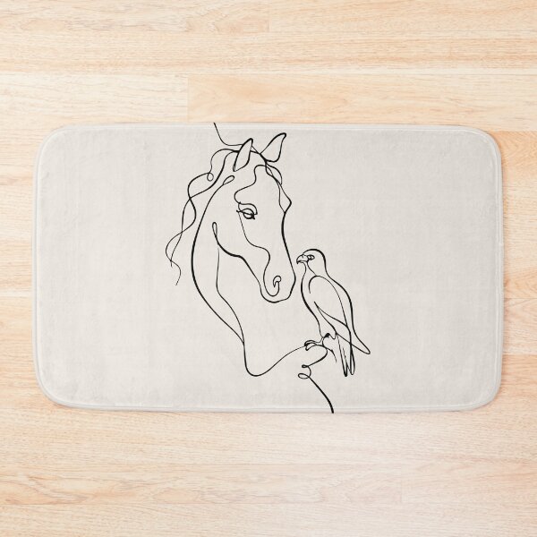 Item preview, Bird Line Drawing with Horse Head Line Art designed and sold by FemmePod.