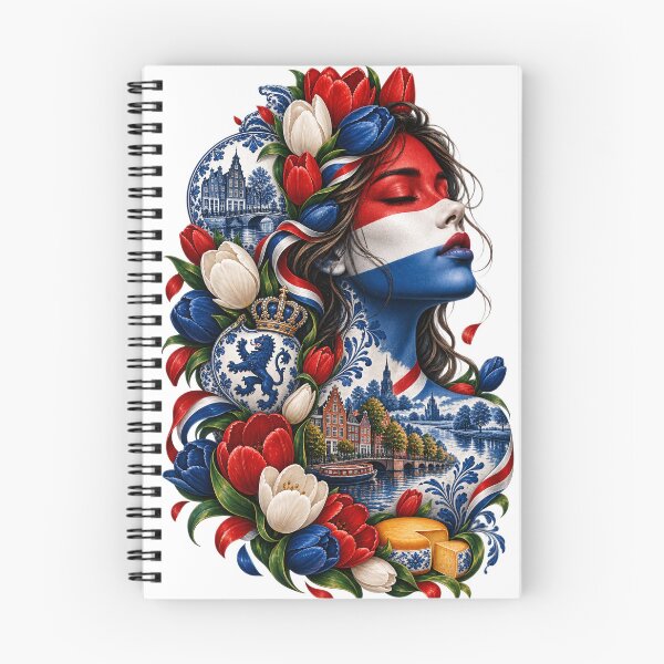Item preview, Netherlands Dutch Spirit – Tulip Woman Amsterdam Red White Blue Art designed and sold by ujjawal.