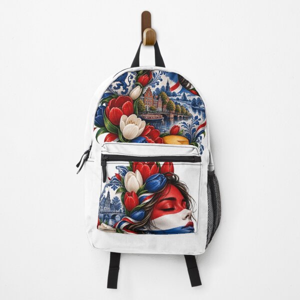 Item preview, Netherlands Dutch Spirit – Tulip Woman Amsterdam Red White Blue Art designed and sold by ujjawal.