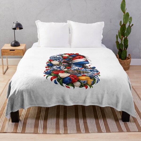 Item preview, Netherlands Dutch Spirit – Tulip Woman Amsterdam Red White Blue Art designed and sold by ujjawal.