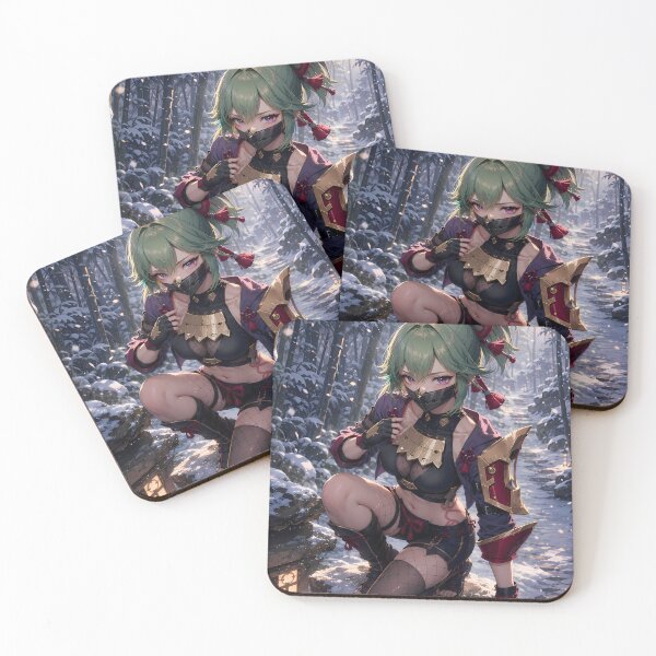 Item preview, Kuki Shinobu Genshin Impact Snowy Bamboo Scout designed and sold by SolenneAzur.
