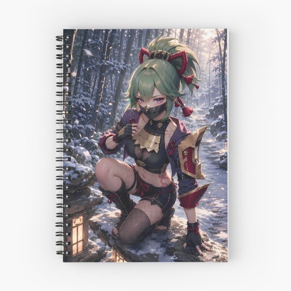 Item preview, Kuki Shinobu Genshin Impact Snowy Bamboo Scout designed and sold by SolenneAzur.
