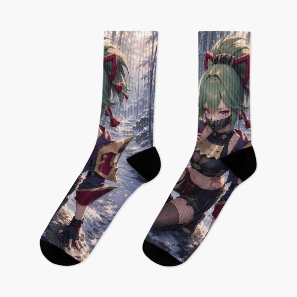 Item preview, Kuki Shinobu Genshin Impact Snowy Bamboo Scout designed and sold by SolenneAzur.