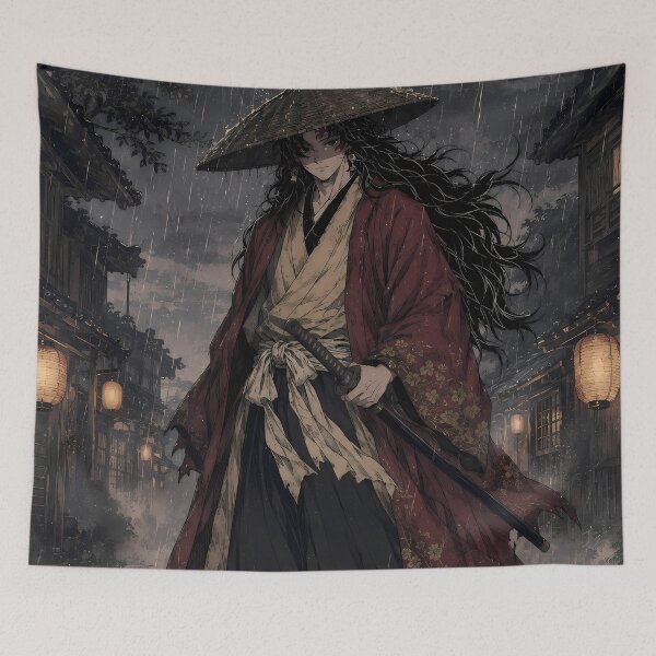 Item preview, Yoriichi Tsugikuni Demon Slayer Rainy Lantern Street designed and sold by mildaclairmo.