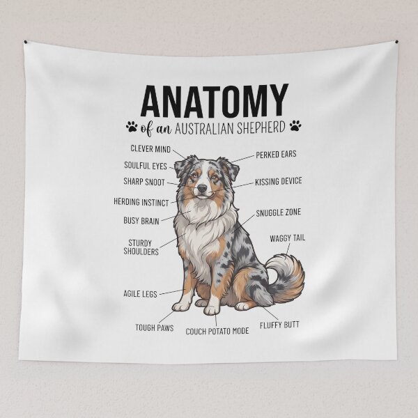Item preview, Australian Shepherd Anatomy Dog Lover designed and sold by dian-rody-crest.