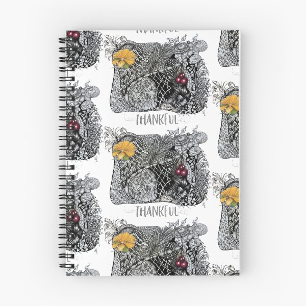 Item preview, Thankful Floral Zentangle designed and sold by LorieFossaArt.
