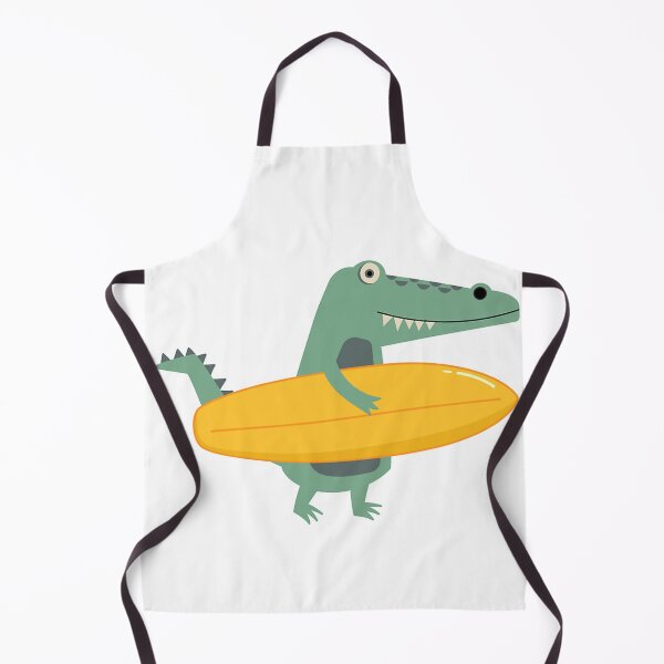 Item preview, Flat Illustration With Crocodile Holding Surfboard designed and sold by Store-Alattal.