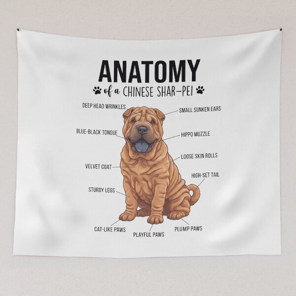 Item preview, Chinese Shar Pei Anatomy Dog Lover designed and sold by dian-rody-crest.