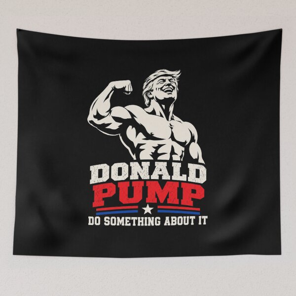 Item preview, Donald Pump – Buff Donald Trump Flexing Fitness Parody designed and sold by TEEJAMBOREE.