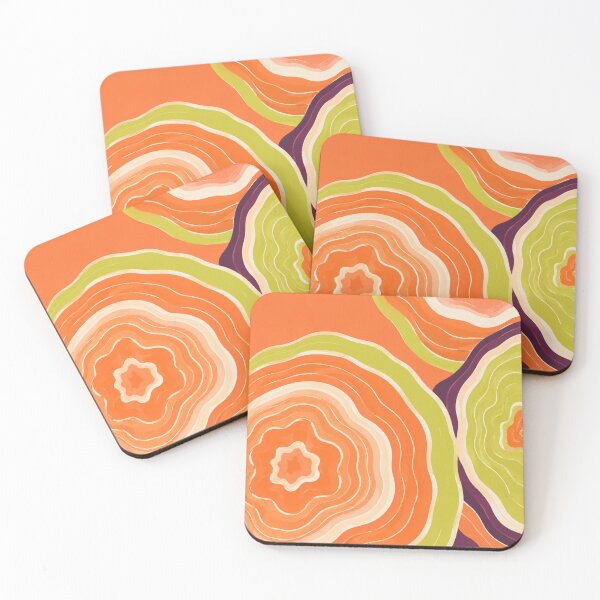 Item preview, Topographic Citrus Rings designed and sold by GraphycoPublish.