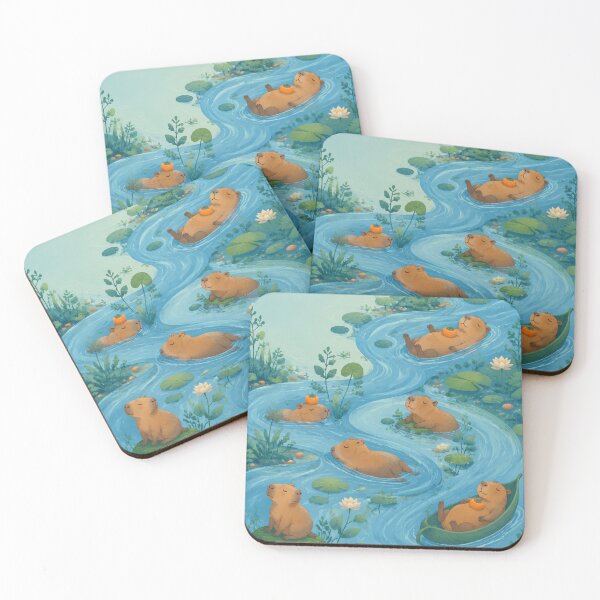 Item preview, Capybara Riverline Repeat designed and sold by GraphycoPublish.