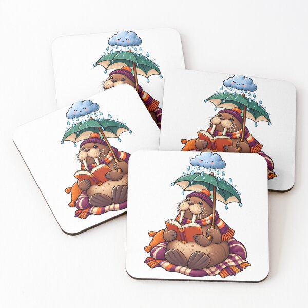 Item preview, Walrus Reading Raincloud designed and sold by GraphycoPublish.