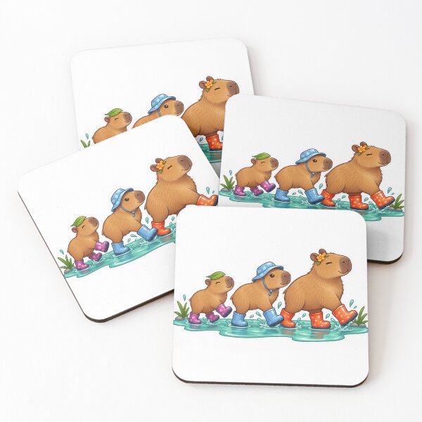 Item preview, Capybara Rain Boot Parade designed and sold by GraphycoPublish.