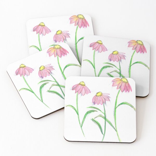 Item preview, Pink Echinacea Garden designed and sold by designa-artwork.