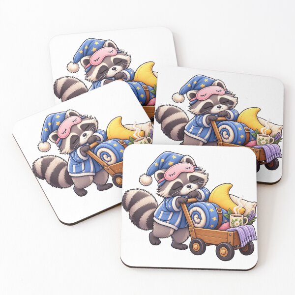Item preview, Raccoon Nap Supply Cart designed and sold by GraphycoPublish.