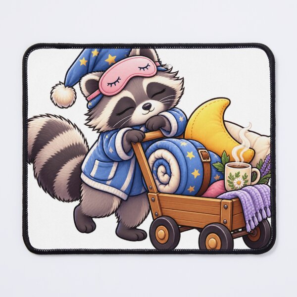 Item preview, Raccoon Nap Supply Cart designed and sold by GraphycoPublish.