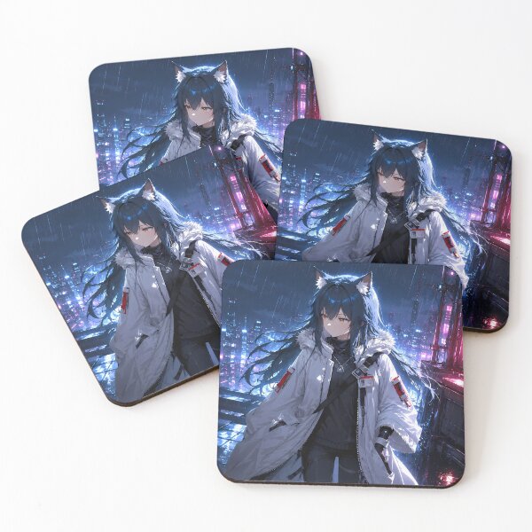 Item preview, Texas Arknights Neon Rain Cyber City Night designed and sold by SolenneAzur.