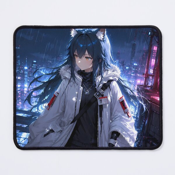 Item preview, Texas Arknights Neon Rain Cyber City Night designed and sold by SolenneAzur.