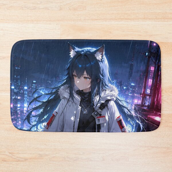Item preview, Texas Arknights Neon Rain Cyber City Night designed and sold by SolenneAzur.
