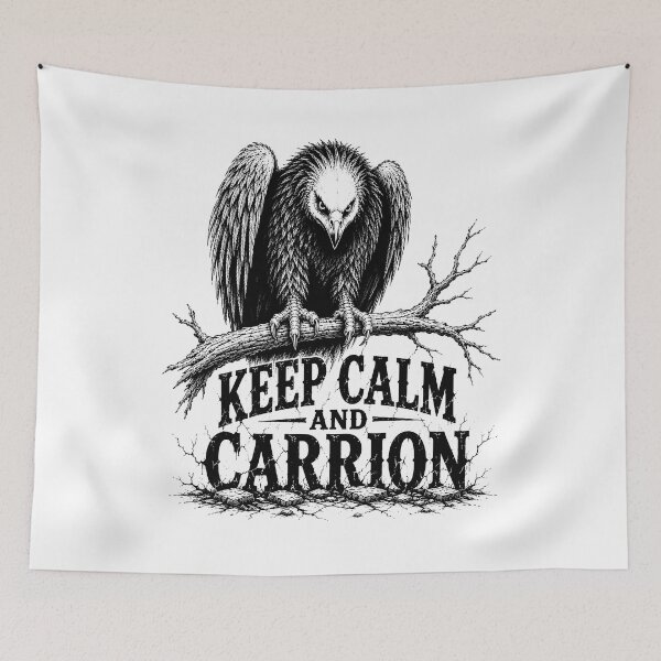 Item preview, Keep Calm and Carrion Vulture designed and sold by gunaone-design.