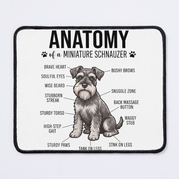 Item preview, Miniature Schnauzer Anatomy Dog Lover designed and sold by dian-rody-crest.