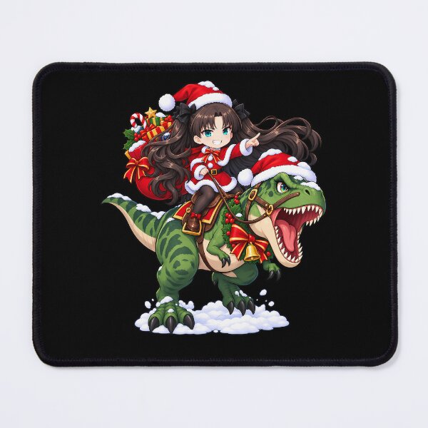 Item preview, Rin Tohsaka Fate Stay Night Christmas T Rex Ride designed and sold by mildaclairmo.