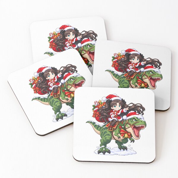Item preview, Rin Tohsaka Fate Stay Night Christmas T Rex Ride designed and sold by mildaclairmo.