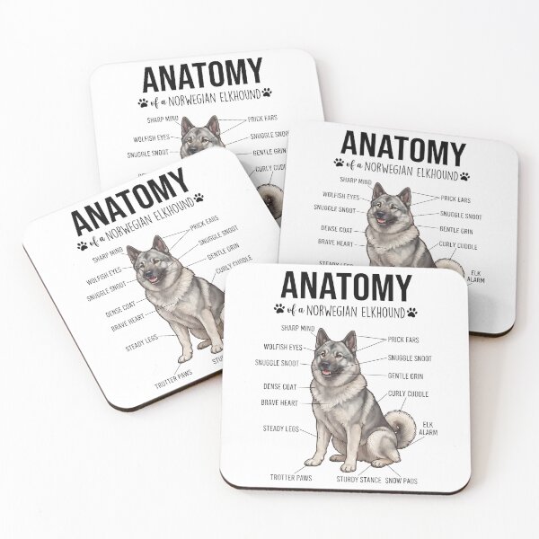 Item preview, Norwegian Elkhound Anatomy Dog Lover designed and sold by dian-rody-crest.