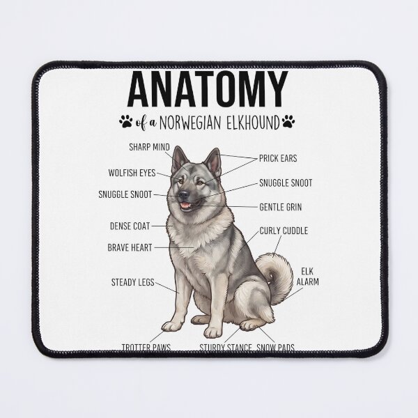 Item preview, Norwegian Elkhound Anatomy Dog Lover designed and sold by dian-rody-crest.