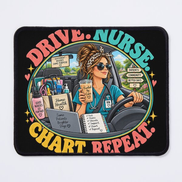 Item preview, Drive. Nurse. Chart. Repeat. — Home Health Nurse designed and sold by OzyWear.