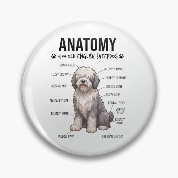 Item preview, Old English Sheepdog Anatomy Dog Lover designed and sold by dian-rody-crest.
