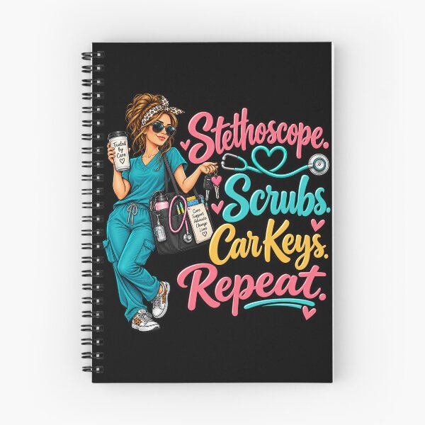 Item preview, Stethoscope. Scrubs. Car Keys. Repeat. — Home Health Nurse designed and sold by OzyWear.