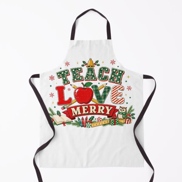 Item preview, Teach Love Merry Retro Christmas Teacher designed and sold by DYAFLK.